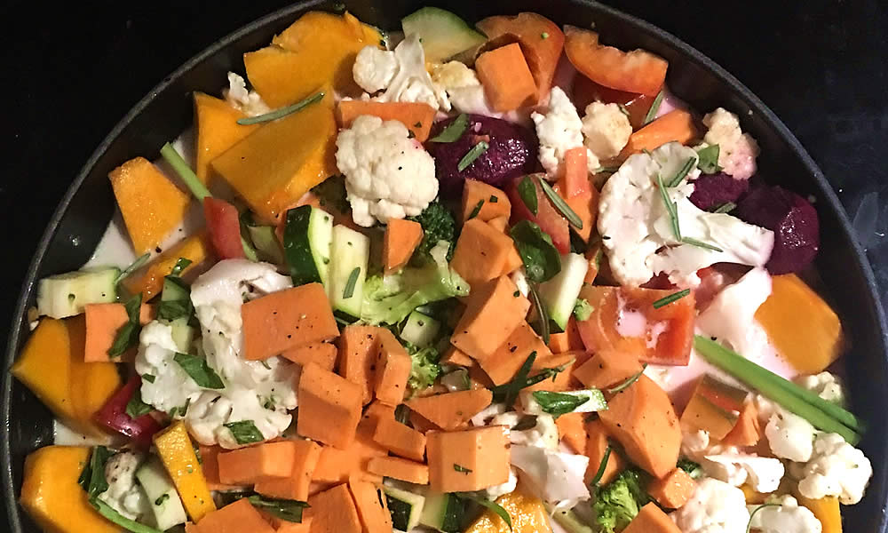 Rainbow vegetable stir fry